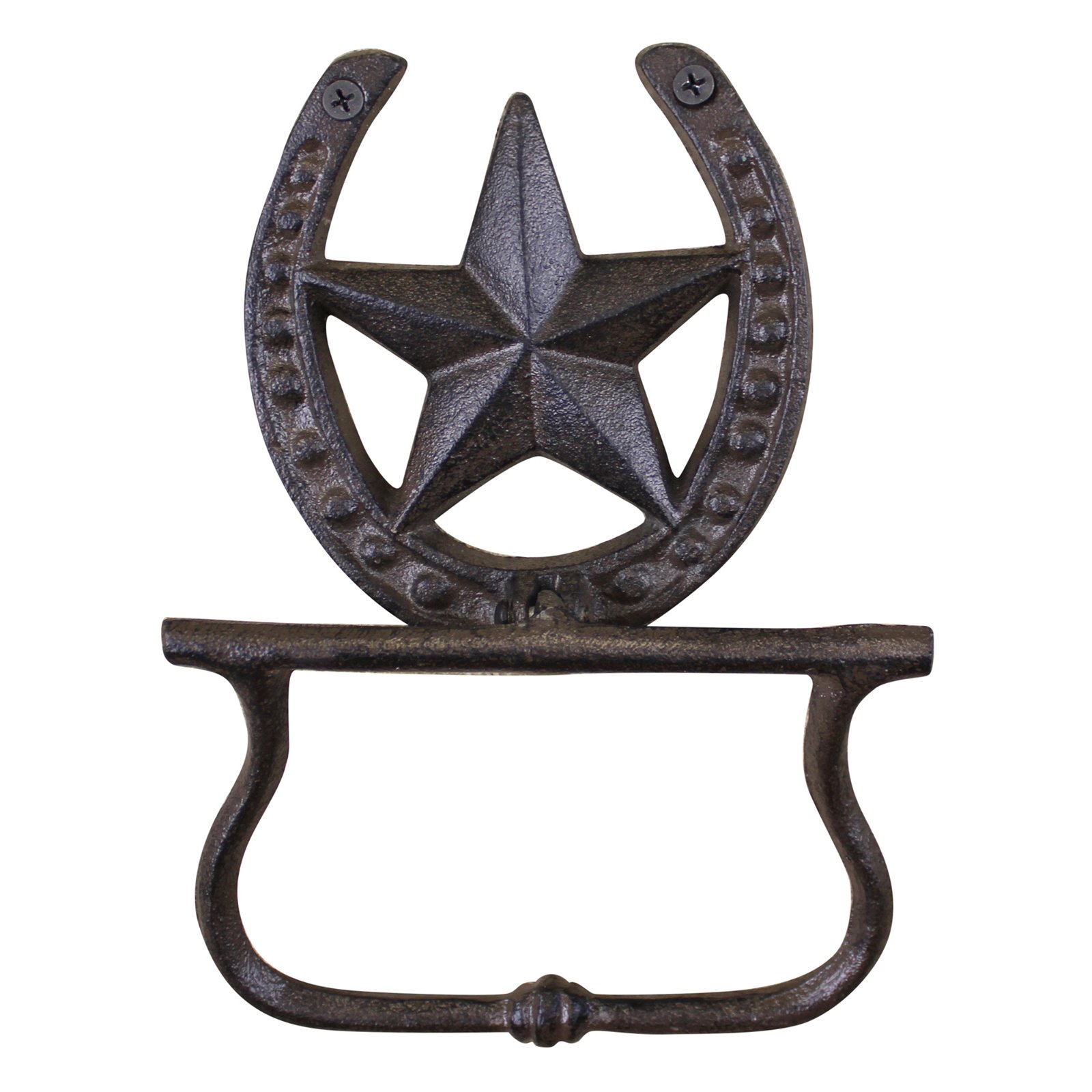 Cast Iron Rustic Towel Holder, Horseshoe - Image 2