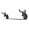Cast Iron Rustic Towel Rail, Stag Head Design - Image 2