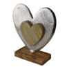 Large Metal and Wood Standing Heart Decoration - Image 2