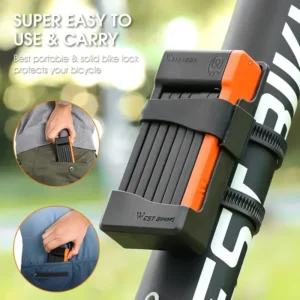 Alternative view of Folding Bicycle Bike Security Lock West Biking Anti-theft Cycling Lock