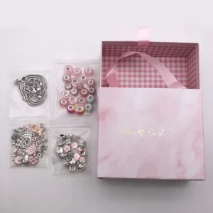 Alternative view of DIY Charm Bracelet Jewellery Beads Set | Jewellery Making Kit for Girls-Pink