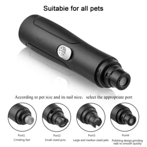 Alternative view of Wireless Quiet Cat Dog Nail Grinder, New, Electric Pet Nail Trimmer, Painless USB Rechargeable Pet Nail Grooming Trimmer