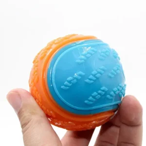 Alternative view of Squeaky Dog Interactive Toy Ball Teeth Cleaning Bite Resistance