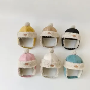 Alternative view of Children's Winter Snow Warm Plush Cap Beanie Hat with Ear Flap