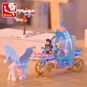 Alternative view of 191-447 Pcs Sluban Building Blocks Girls Fairy Tales of Winter Carrige Building Royal Castle