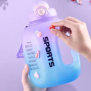 Extra Large Capacity Sports Water Bottle 2.5l with Straw