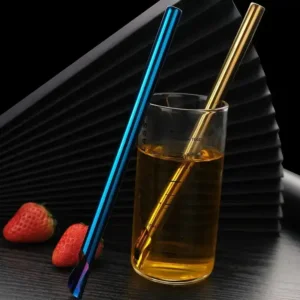 Alternative view of 1 Pcs Stainless Steel Reusable Straw with Brush Food-grade, Eco-friendly
