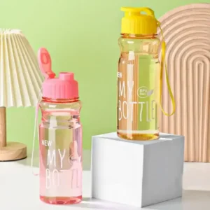 650ml Transparent Water Bottle with Lid