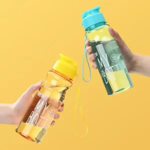 Alternative view of 650ml Transparent Water Bottle with Lid Anti-drop Large capacity Portable