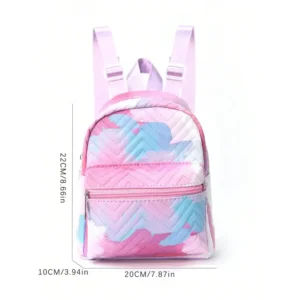Alternative view of Girls Fashion Classic Backpack Multicolour Pattern PU Zipper for Outdoor School