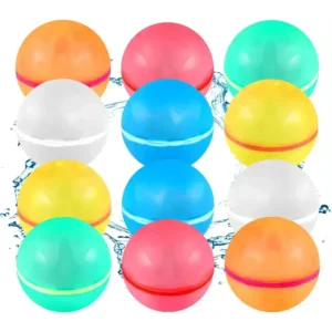 Alternative view of 6 Pcs Reusable Refillable Playing Pool Balls  Self Sealing Summer Toys