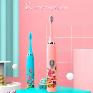 Alternative view of Sonic Electric Toothbrush USB Rechargeable Colourful Cartoon with 6 Brushes Heads