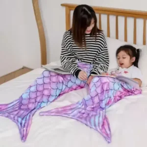 Flannel Mermaid Tail Blanket Sleeping Blanket