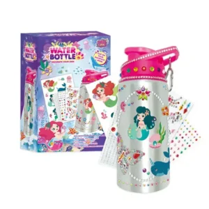 Decorate Your Own Water Bottle, with Mermaid and Glitter Gem Stickers For Girls