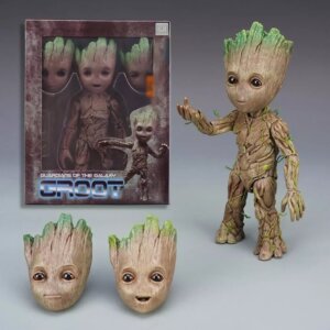 Groot Movable Joint 26 cm From Guardians of the Galaxy Vol 2 No colour Box enclosed in plain carton