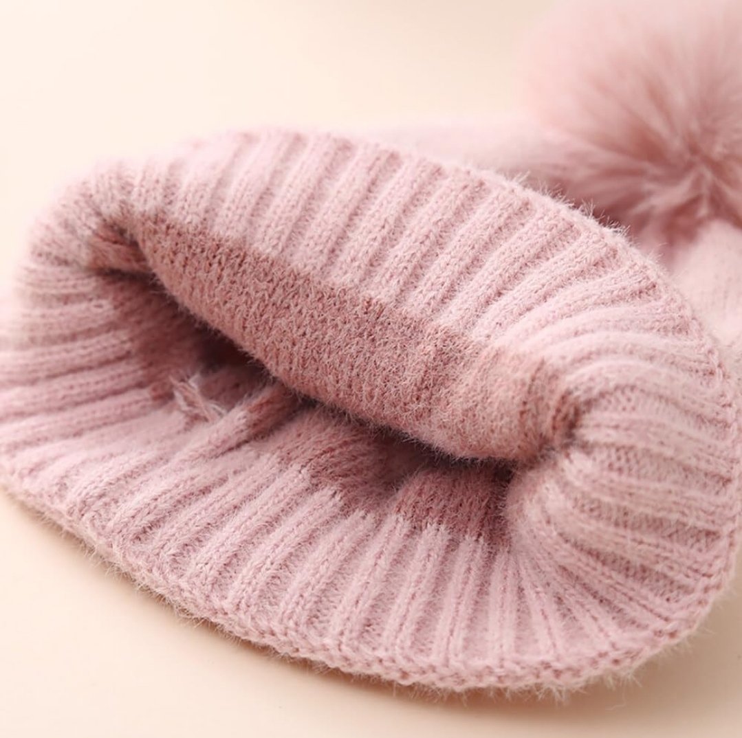 Baby Beanie Newborn Winter Hat Soft Thick
Knit Pompom Elastic Warm Beanies Baby Infant Beanie Cap for 0-12 Months 2024 - Image 4