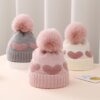 Baby Beanie Newborn Winter Hat Soft Thick
Knit Pompom Elastic Warm Beanies Baby Infant Beanie Cap for 0-12 Months 2024