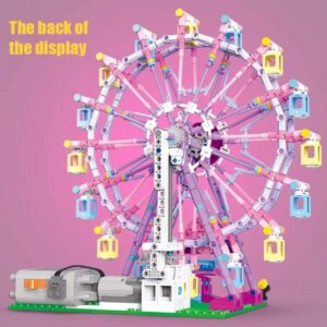 Alternative view of Blue and Cherry Blossom SevenColors LED Rotating Ferris Wheel Building Blocks
