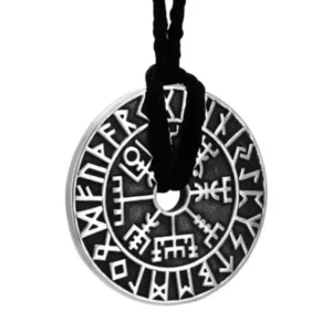 Ancient Viking Runes Pendant 316L Stainless Steel Amulet