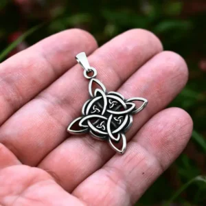 Alternative view of Viking Celtic Knot Odin Vegvisir Pendant 316L Stainless Steel | Chain Styles & Gift Box