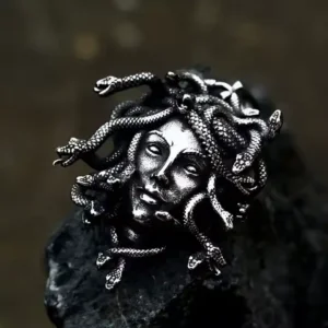 Gothic Punk Snake Medusa Pendant 316L Stainless Steel Biker Jewellery Gift | Optional Chains & Gift Box