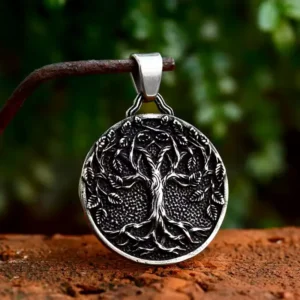 Alternative view of Celtic Tree of Life Pendant Necklace 316L Stainless Steel | Choice of Chains