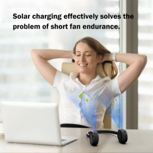 Outdoor Hanging Neck Fan with 2000mAh for Outdoor Wearable Aromatherapy Hands-Free Cooling Type-C charging