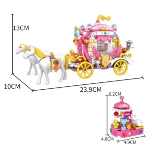 Alternative view of Princess Carriage Building Blocks Set for Girls DIY Horse Car Children Fun