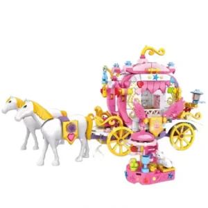 Princess Carriage Building Blocks Set for Girls DIY Horse Car Children Fun