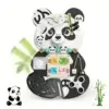 Panda Sensory Board – Wooden Montessori Activity Toy