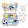 Montessori Bear Busy Wooden Board Sensory Game Activity Learning