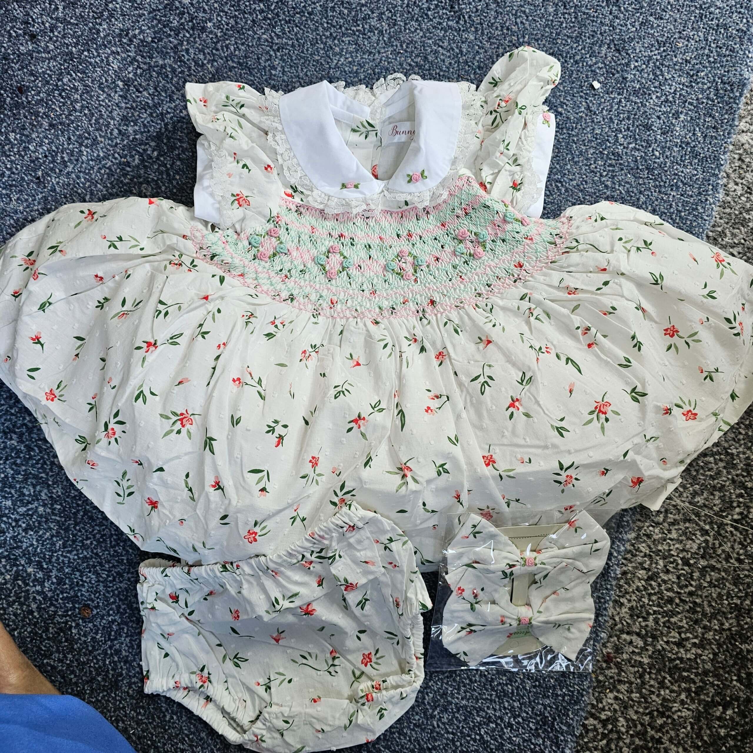 Girls Smocked Floral Dresses