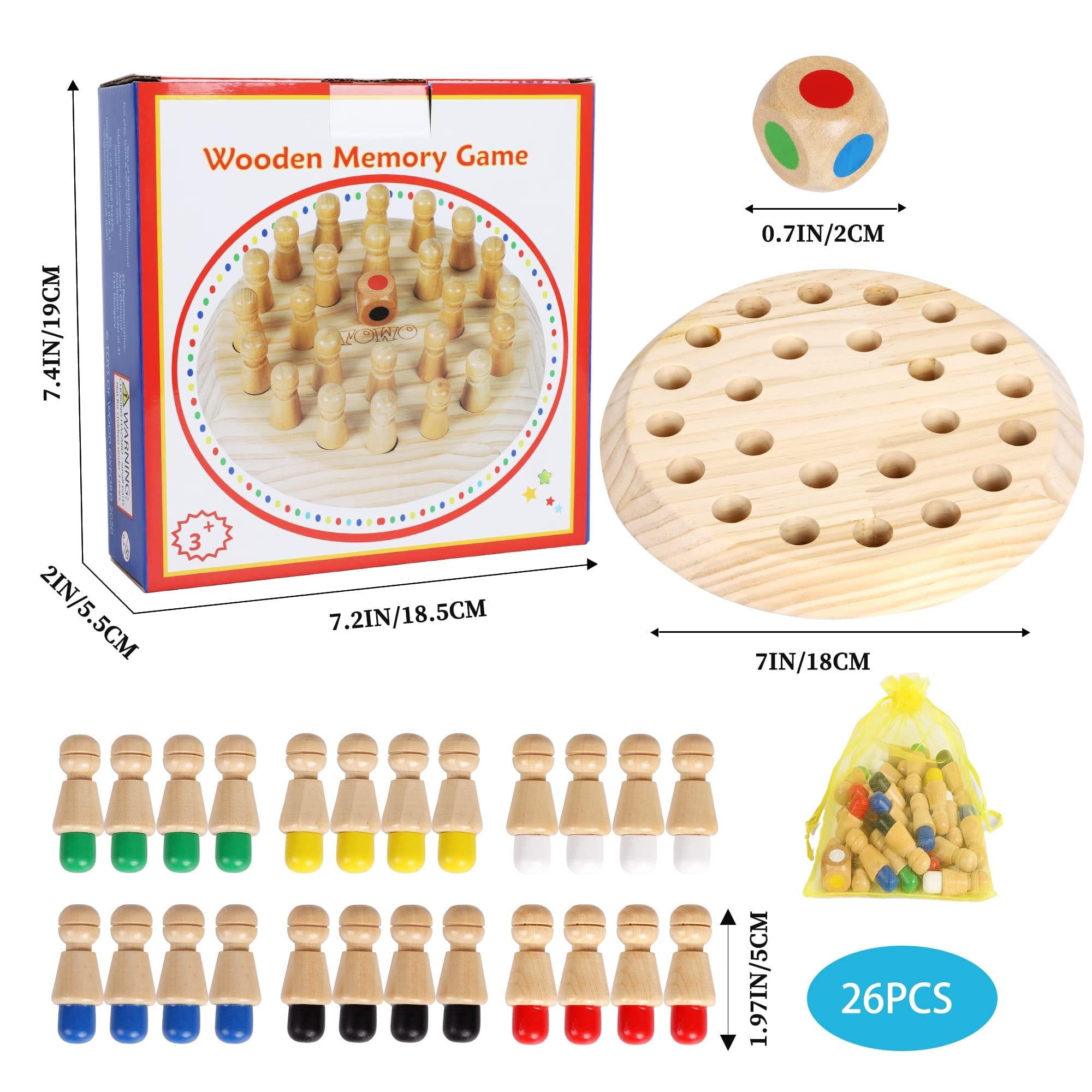 Wooden Memory Match Stick-Sensory Activity Toys - Image 12