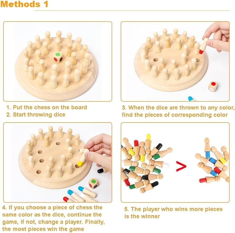 Wooden Memory Match Stick-Sensory Activity Toys - Image 5