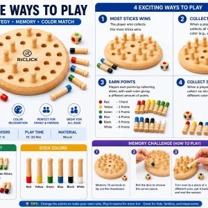 Wooden Memory Match Stick-Sensory Activity Toys