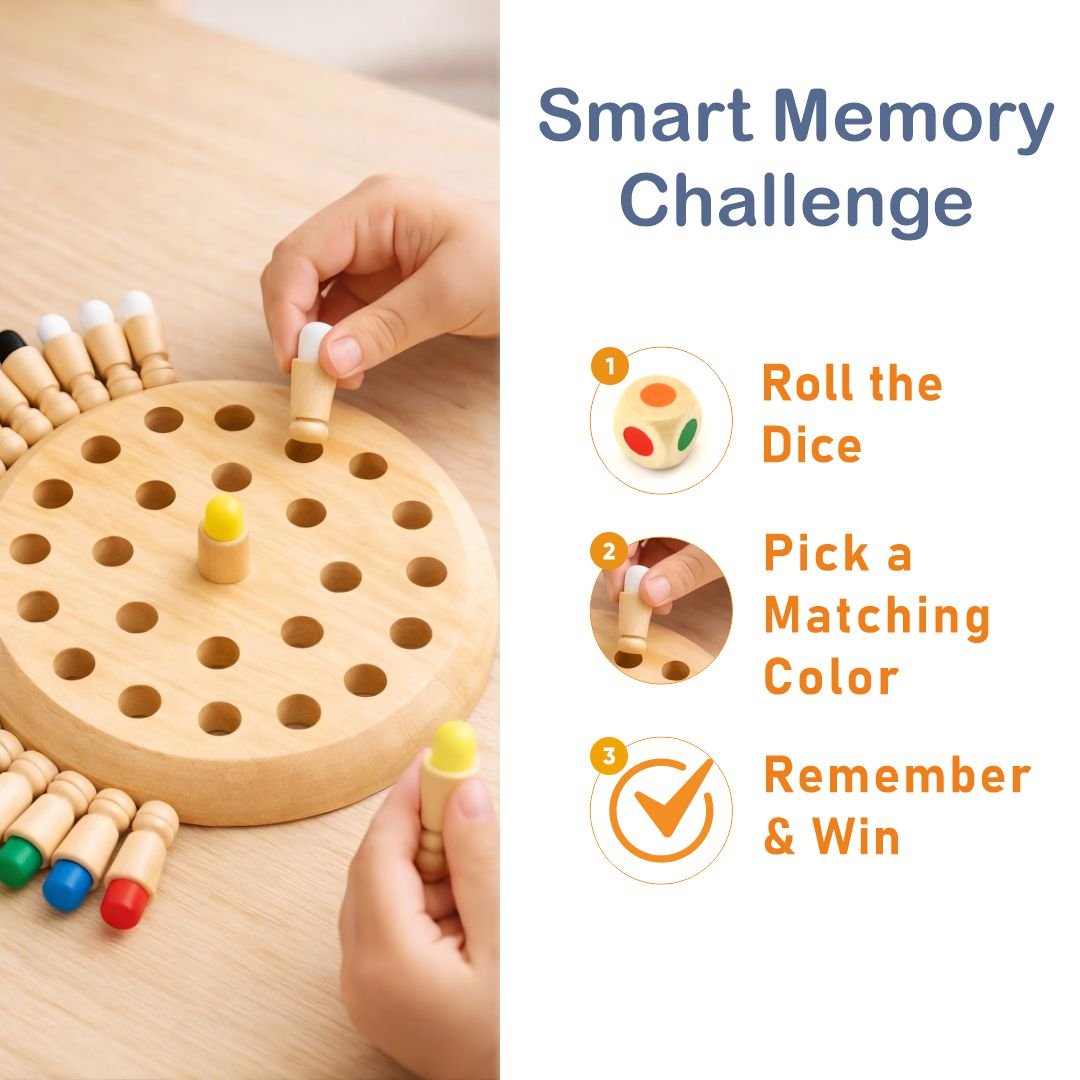 Wooden Memory Match Stick-Sensory Activity Toys - Image 4